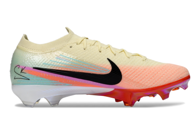 Nike Air Zoom Mercurial Vapor 16 Elite FG Firm Ground Soccer Cleats - Cream/Sunset Peach/Golden Pulse
