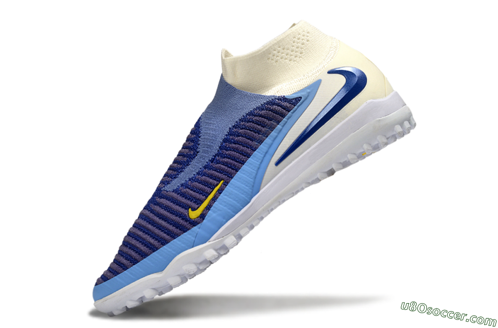 Nike Phantom 6 High Elite TF Artificial Turf Soccer Shoes - Blue/Sky Blue/Deep Blue 5