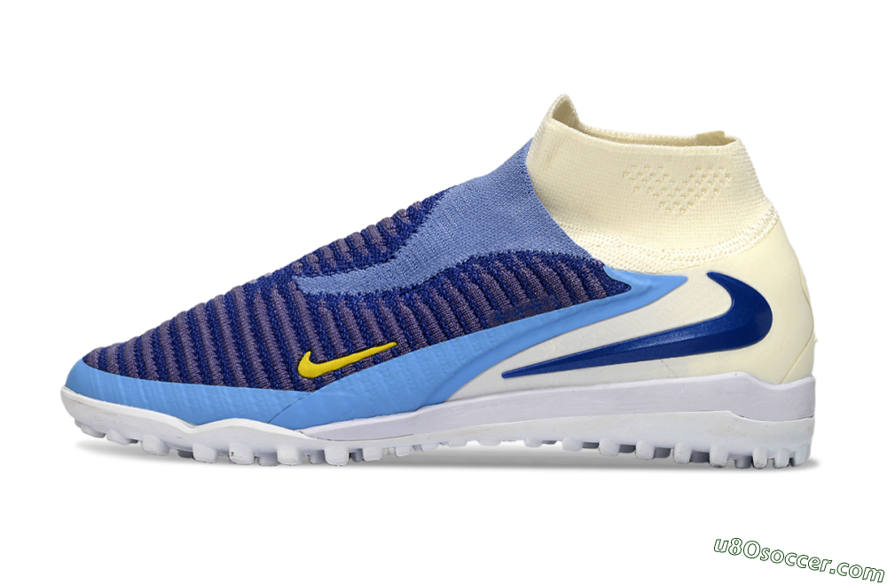 Nike Phantom 6 High Elite TF Artificial Turf Soccer Shoes - Blue/Sky Blue/Deep Blue 2