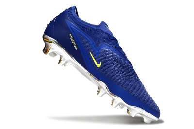 Nike Phantom 6 Low Elite FG Firm Ground Soccer Cleats - Blue/Luminous Green/Metallic Silver