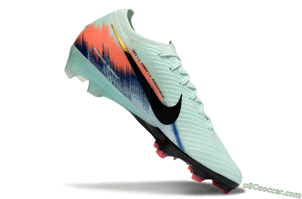 Nike Air Zoom Mercurial Vapor 16 Elite FG Firm Ground Soccer Cleats - Aqua/Coral Pink/Navy Blue 4