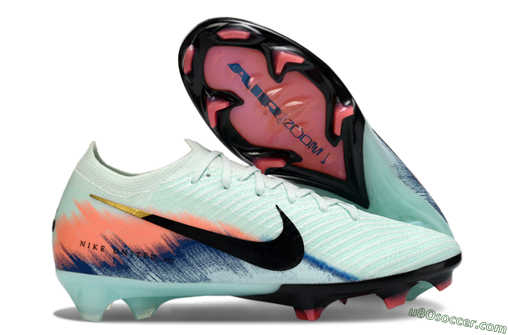 Nike Air Zoom Mercurial Vapor 16 Elite FG Firm Ground Soccer Cleats - Aqua/Coral Pink/Navy Blue 1