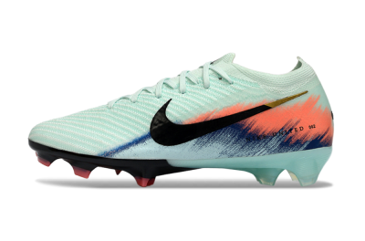 Nike Air Zoom Mercurial Vapor 16 Elite FG Firm Ground Soccer Cleats - Aqua/Coral Pink/Navy Blue