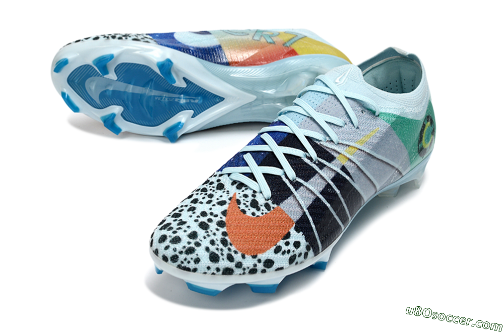 Nike Air Zoom Mercurial Vapor 16 Elite FG Firm Ground Soccer Cleats - Blue/Aquatic Blue/Fiery Orange 3