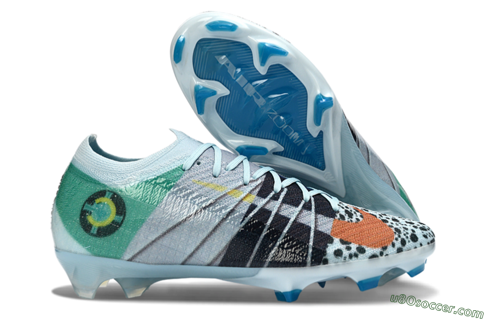 Nike Air Zoom Mercurial Vapor 16 Elite FG Firm Ground Soccer Cleats - Blue/Aquatic Blue/Fiery Orange 1