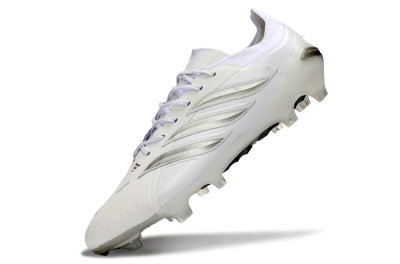 Adidas Predator 26 Elite FG Firm Ground Soccer Cleats - White/Silver/Black