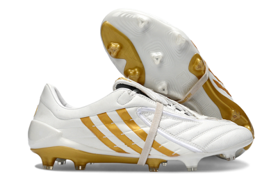 Adidas Predator Accelerator Electricity FG Firm Ground Soccer Cleats - White/Gold/Steel