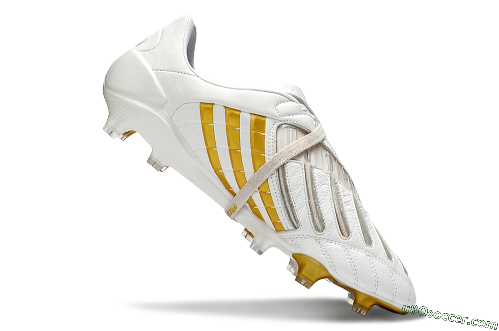 Adidas Predator Accelerator Electricity FG Firm Ground Soccer Cleats - White/Gold/Steel 4