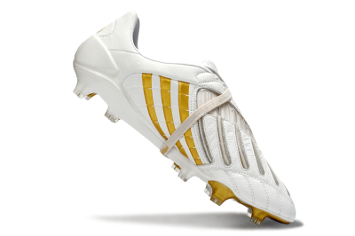 Adidas Predator Accelerator Electricity FG Firm Ground Soccer Cleats - White/Gold/Steel