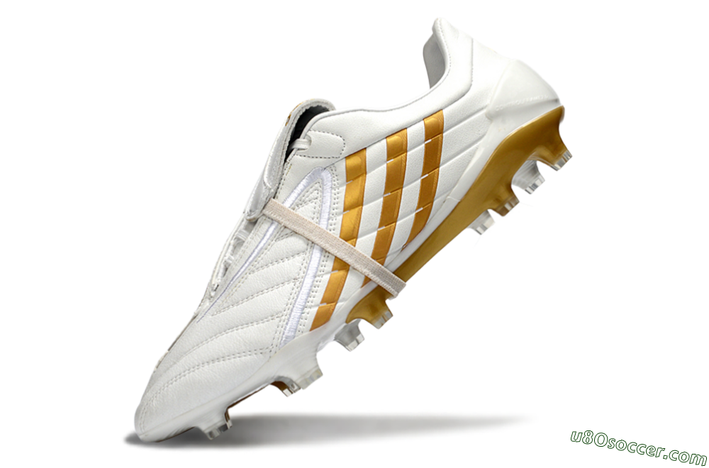 Adidas Predator Accelerator Electricity FG Firm Ground Soccer Cleats - White/Gold/Steel 5