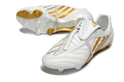 Adidas Predator Accelerator Electricity FG Firm Ground Soccer Cleats - White/Gold/Steel