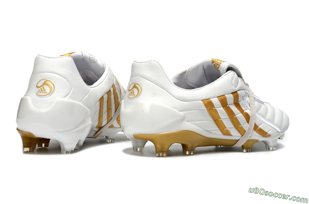 Adidas Predator Accelerator Electricity FG Firm Ground Soccer Cleats - White/Gold/Steel 6