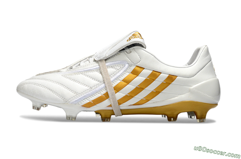 Adidas Predator Accelerator Electricity FG Firm Ground Soccer Cleats - White/Gold/Steel 2