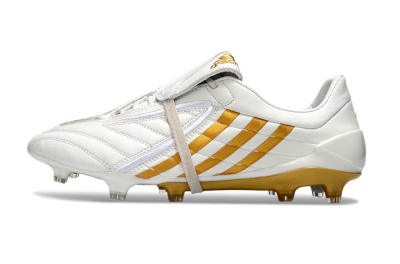 Adidas Predator Accelerator Electricity FG Firm Ground Soccer Cleats - White/Gold/Steel