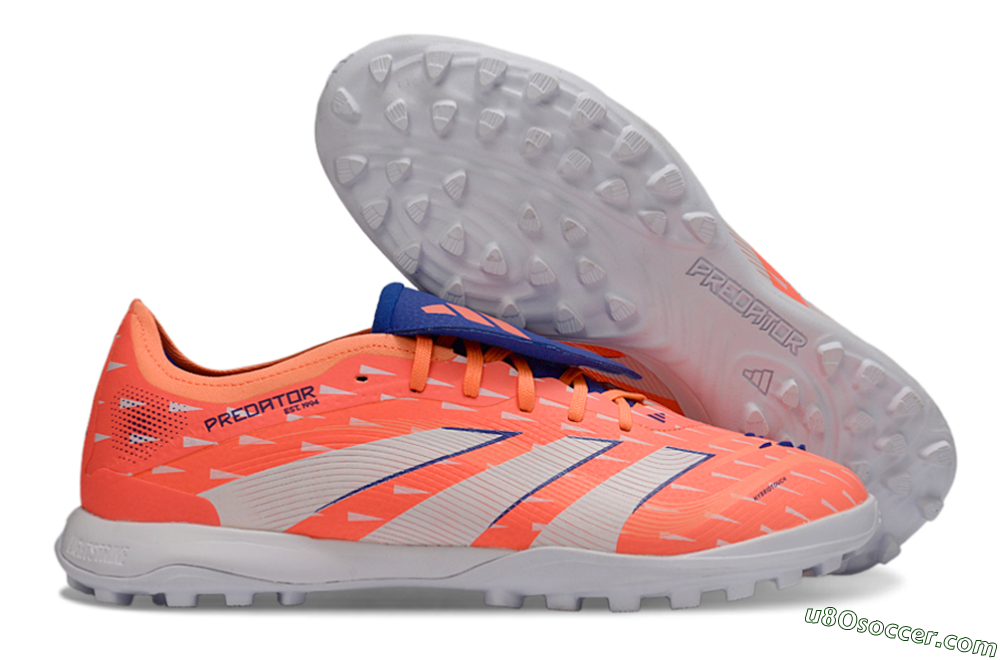 Adidas Predator League Fold-Over Tongue TF Artificial Turf Soccer Shoes - Orange/Vibrant Coral/Deep Navy 1