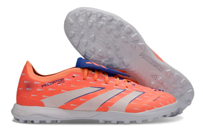 Adidas Predator League Fold-Over Tongue TF Artificial Turf Soccer Shoes - Orange/Vibrant Coral/Deep Navy