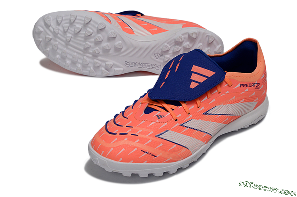 Adidas Predator League Fold-Over Tongue TF Artificial Turf Soccer Shoes - Orange/Vibrant Coral/Deep Navy 3