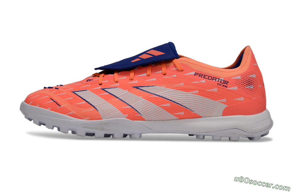 Adidas Predator League Fold-Over Tongue TF Artificial Turf Soccer Shoes - Orange/Vibrant Coral/Deep Navy 2
