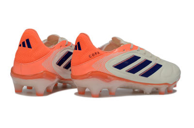 Adidas Copa Pure 3 FG Firm Ground Soccer Cleats - White/Vibrant Orange/Navy Blue