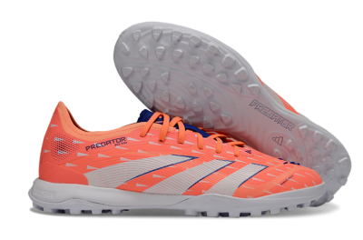 Adidas Predator 25 Elite TF Artificial Turf Soccer Shoes - Pink/Electric Orange/Deep Blue
