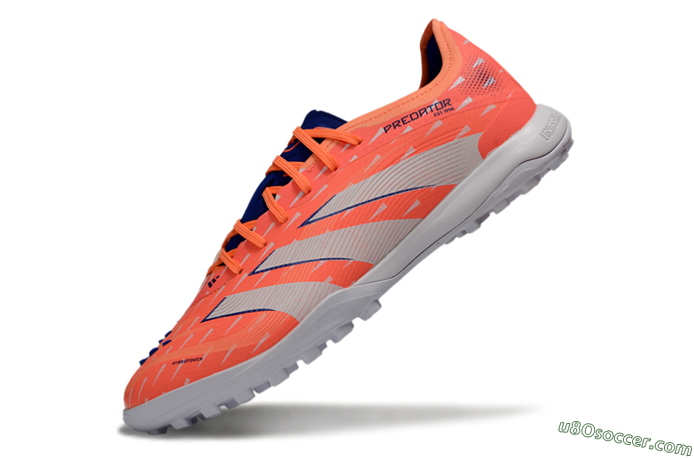 Adidas Predator 25 Elite TF Artificial Turf Soccer Shoes - Pink/Electric Orange/Deep Blue 5