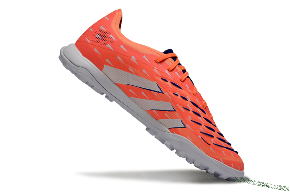 Adidas Predator 25 Elite TF Artificial Turf Soccer Shoes - Pink/Electric Orange/Deep Blue 4