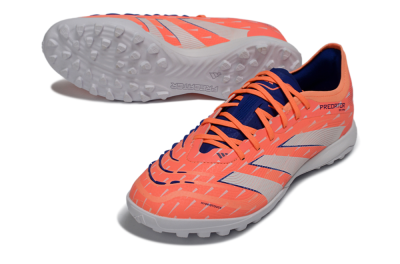 Adidas Predator 25 Elite TF Artificial Turf Soccer Shoes - Pink/Electric Orange/Deep Blue