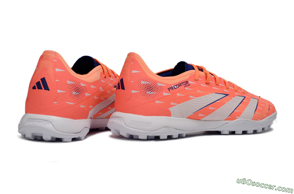 Adidas Predator 25 Elite TF Artificial Turf Soccer Shoes - Pink/Electric Orange/Deep Blue 6