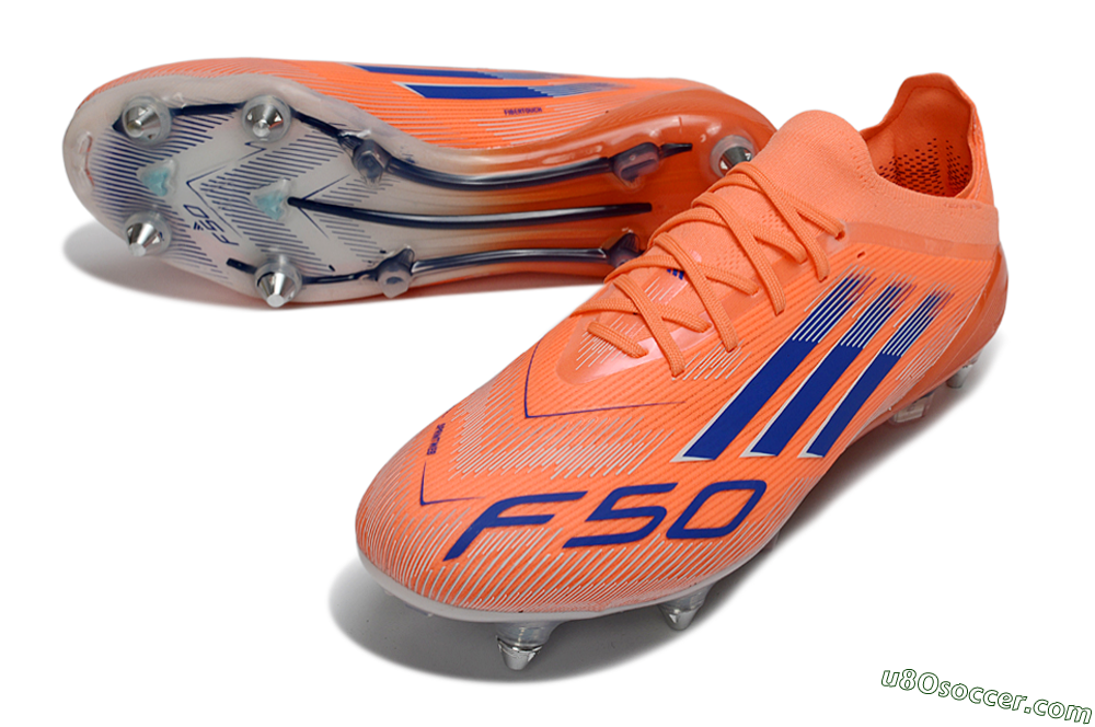 Adidas F50 Elite SG Soft Ground Soccer Cleats - Orange/Electric Orange/Deep Navy 3