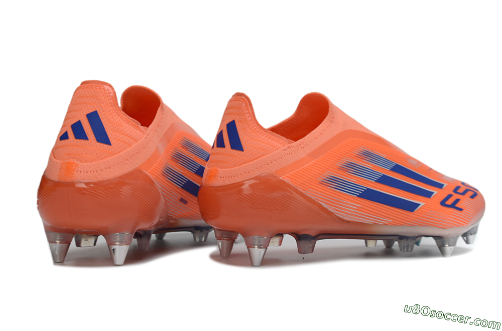 Adidas F50 Elite Laceless SG Soft Ground Soccer Cleats - Orange/Navy Blue/Flame Orange 6