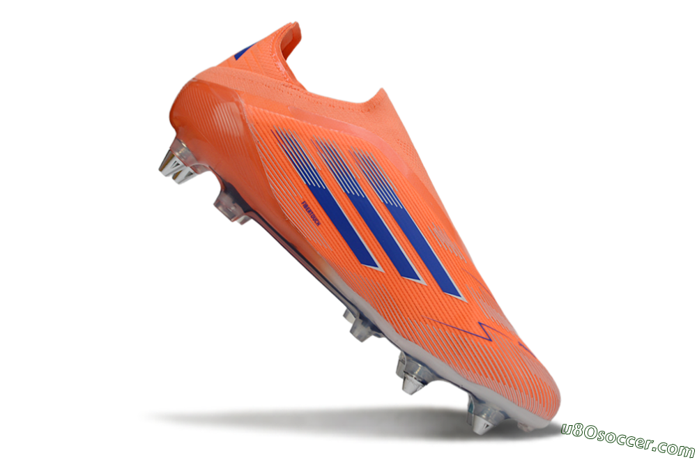 Adidas F50 Elite Laceless SG Soft Ground Soccer Cleats - Orange/Navy Blue/Flame Orange 4