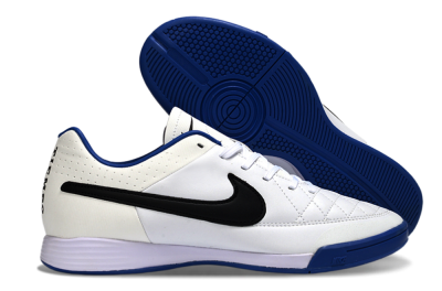 Nike Tiempo Ligera 4 IC Indoor & Futsal Soccer Shoes - White/Royal Blue/Black