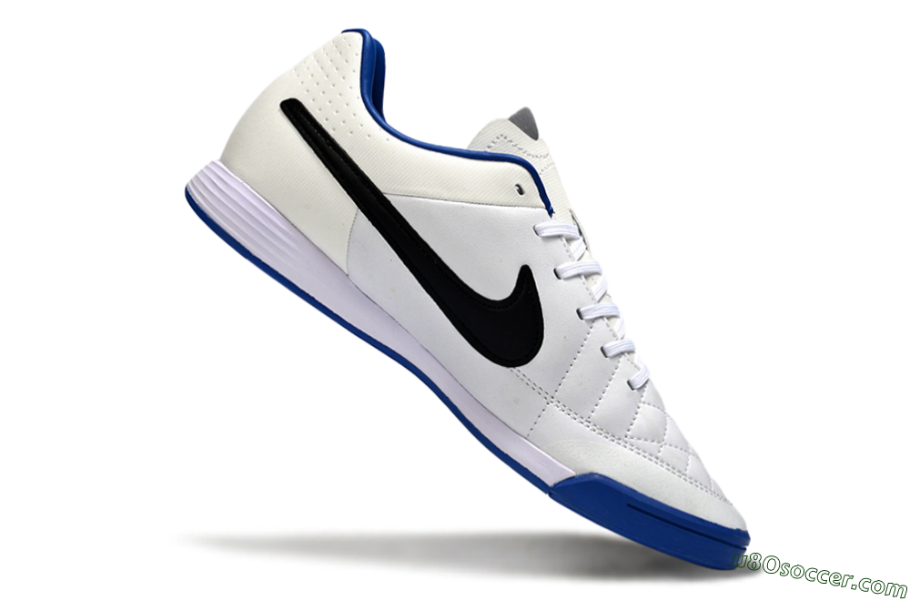 Nike Tiempo Ligera 4 IC Indoor & Futsal Soccer Shoes - White/Royal Blue/Black 4