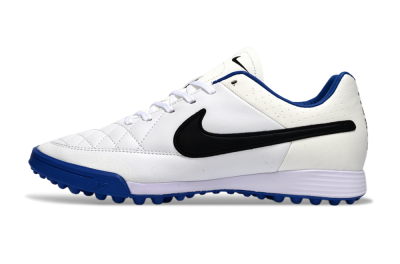 Nike Tiempo Ligera 4 TF Artificial Turf Soccer Shoes - White/Royal Blue/Black