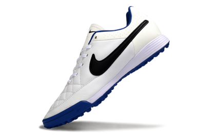 Nike Tiempo Ligera 4 TF Artificial Turf Soccer Shoes - White/Royal Blue/Black