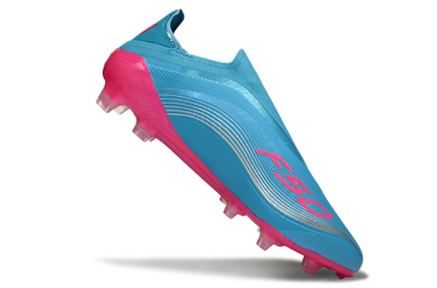 Messi x Adidas F50 Elite Laceless FG Firm Ground Soccer Cleats - Blue/Electric Pink/Light Blue