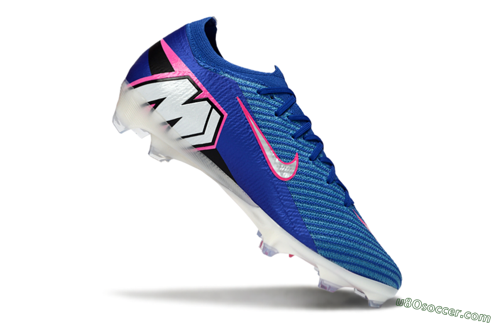 Nike Air Zoom Mercurial Vapor 16 Elite FG Firm Ground Soccer Cleats - Blue/Electric Blue/Radiant Pink 4