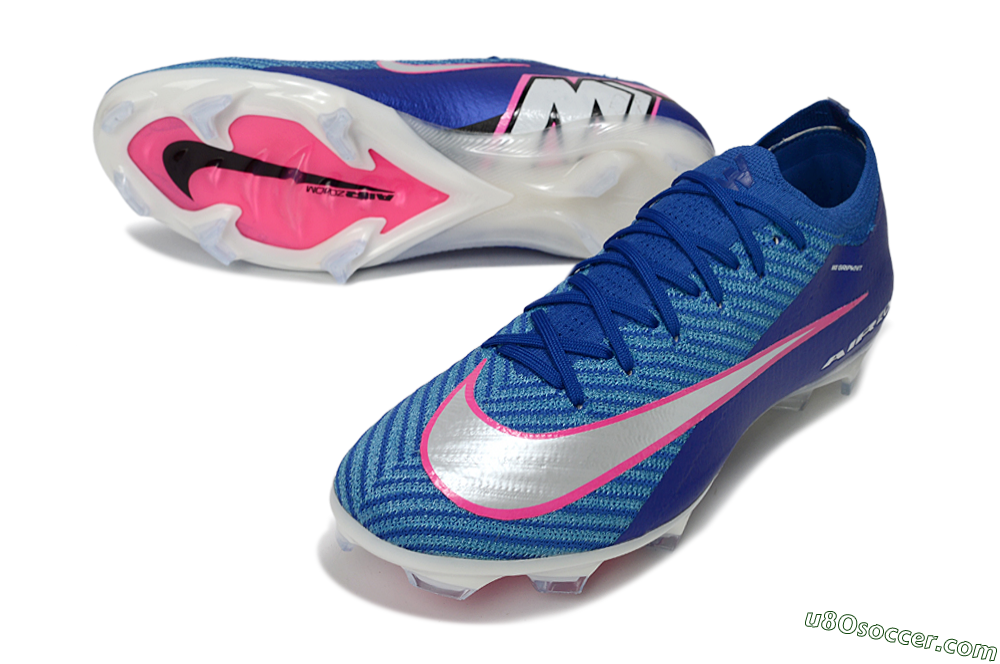 Nike Air Zoom Mercurial Vapor 16 Elite FG Firm Ground Soccer Cleats - Blue/Electric Blue/Radiant Pink 3