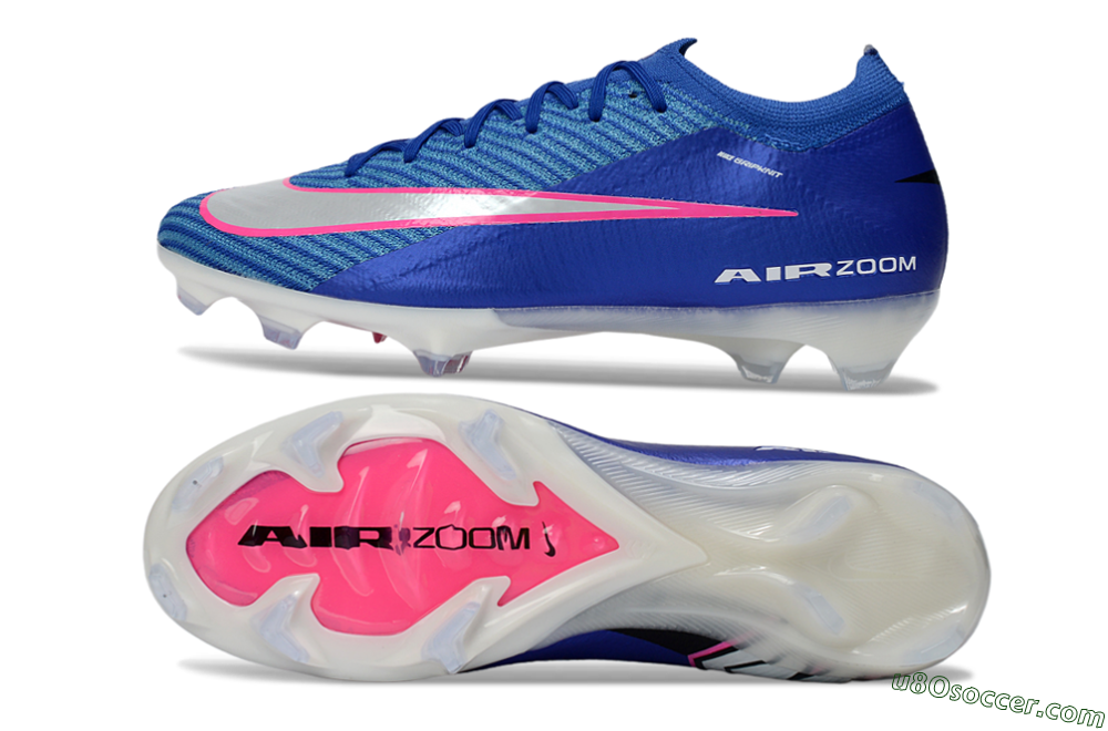 Nike Air Zoom Mercurial Vapor 16 Elite FG Firm Ground Soccer Cleats - Blue/Electric Blue/Radiant Pink 0
