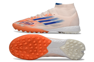 Adidas F50 Elite Mid TF Artificial Turf Soccer Cleats - Red/Blue/White