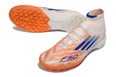 Adidas F50 Elite Mid TF Artificial Turf Soccer Cleats - Red/Blue/White