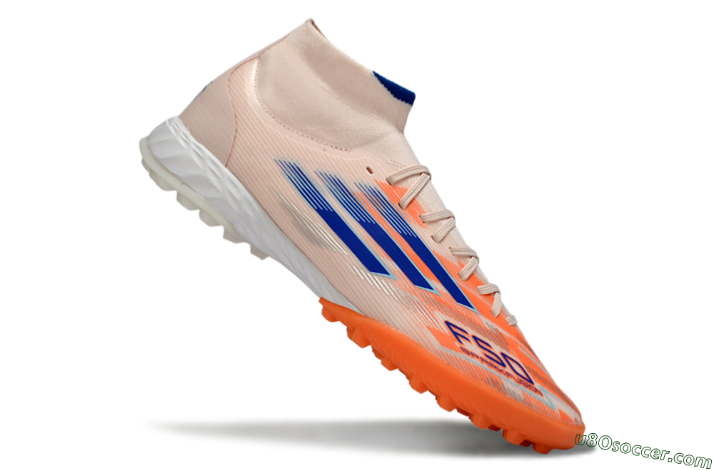 Adidas F50 Elite Mid TF Artificial Turf Soccer Cleats - Red/Blue/White 4