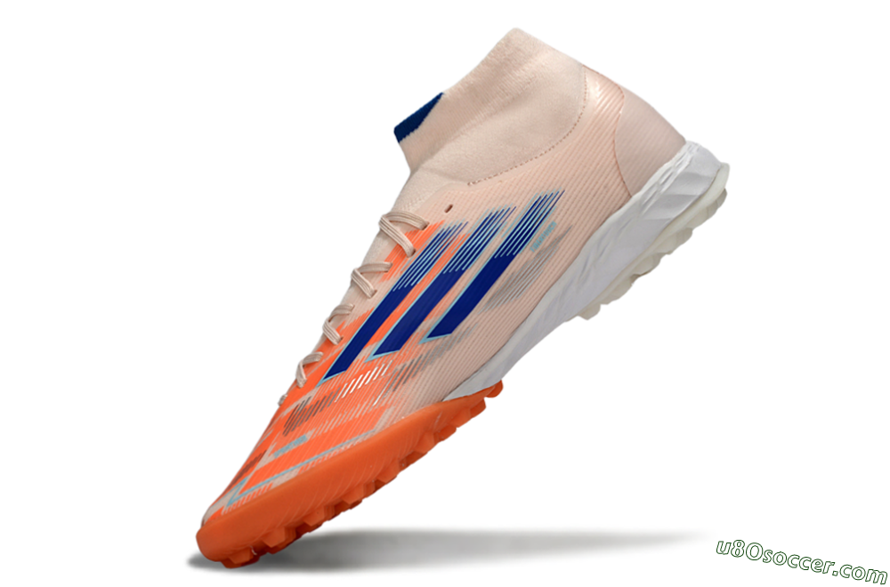 Adidas F50 Elite Mid TF Artificial Turf Soccer Cleats - Red/Blue/White 5