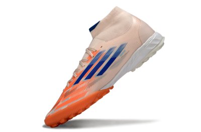 Adidas F50 Elite Mid TF Artificial Turf Soccer Cleats - Red/Blue/White