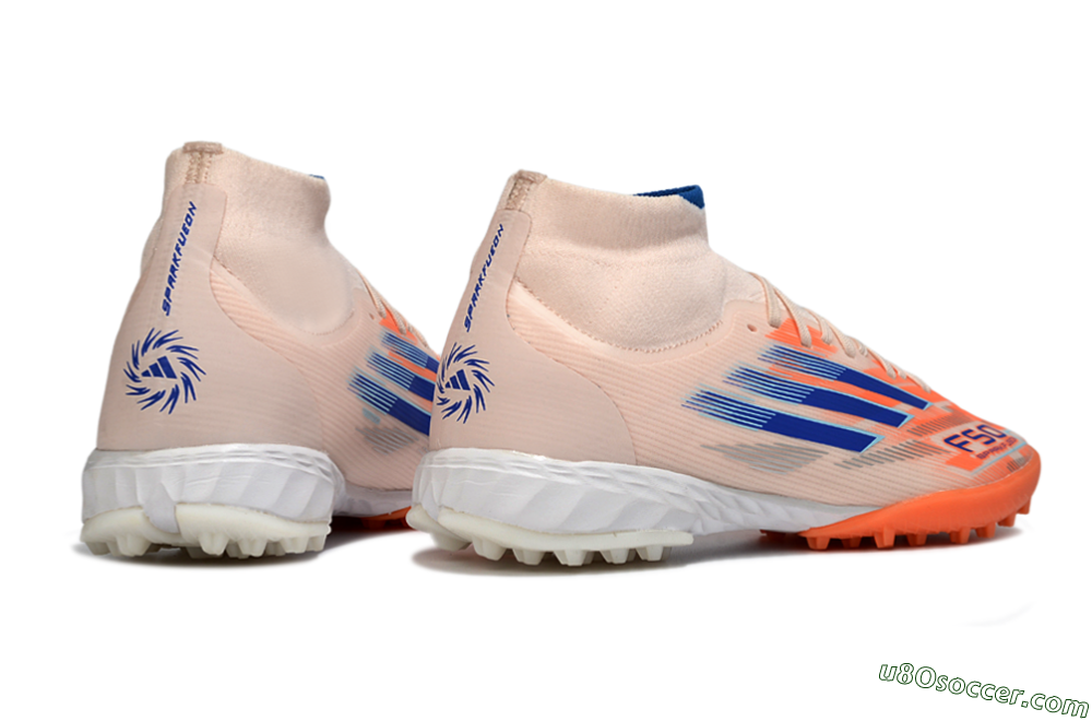 Adidas F50 Elite Mid TF Artificial Turf Soccer Cleats - Red/Blue/White 6