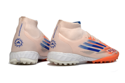 Adidas F50 Elite Mid TF Artificial Turf Soccer Cleats - Red/Blue/White