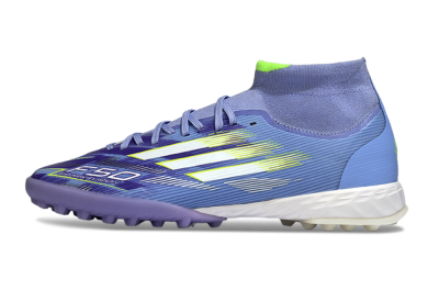 Adidas F50 Elite Mid TF Artificial Turf Soccer Shoes - Purple/Silver/Yellow