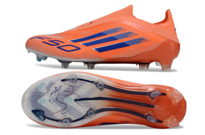 Adidas F50+ Elite Laceless FG Firm Ground Soccer Cleats - Red/Blue/Silver