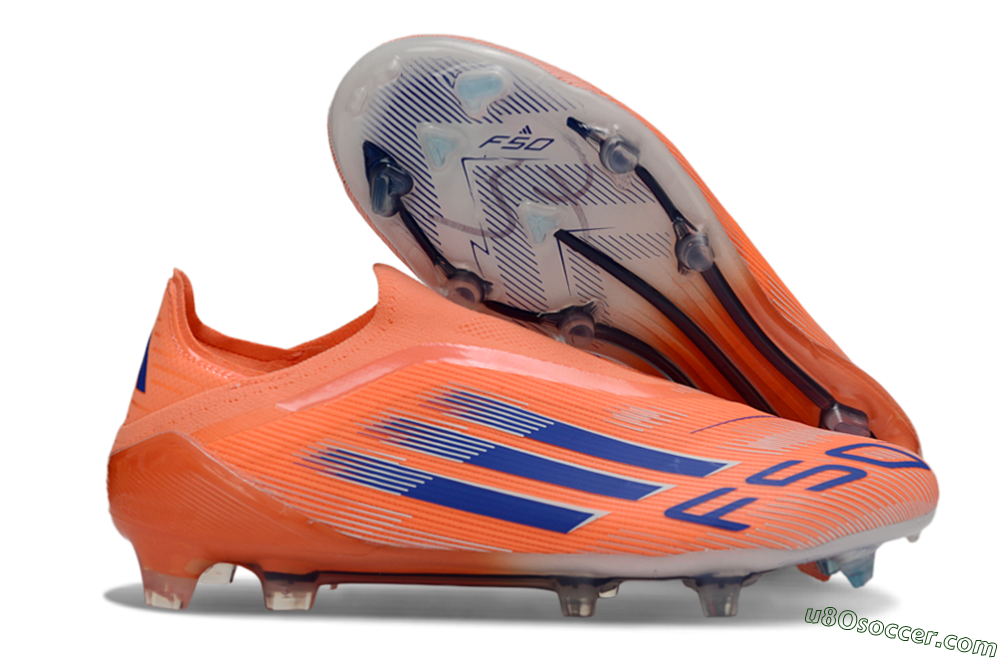 Adidas F50+ Elite Laceless FG Firm Ground Soccer Cleats - Red/Blue/Silver 1
