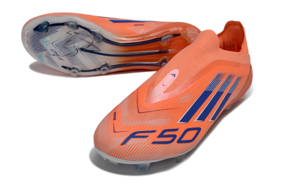 Adidas F50+ Elite Laceless FG Firm Ground Soccer Cleats - Red/Blue/Silver